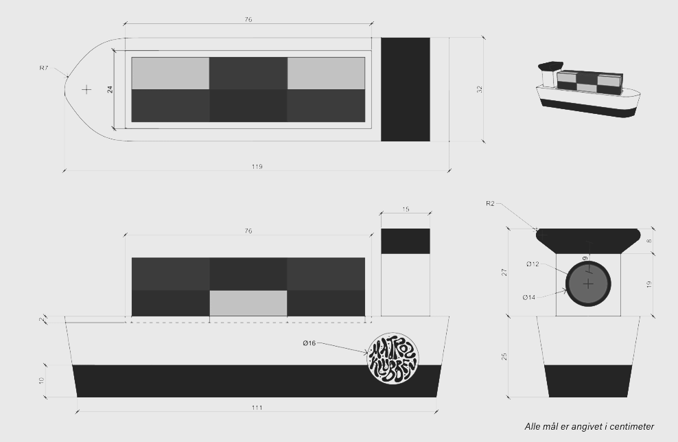 containerskib tegninger